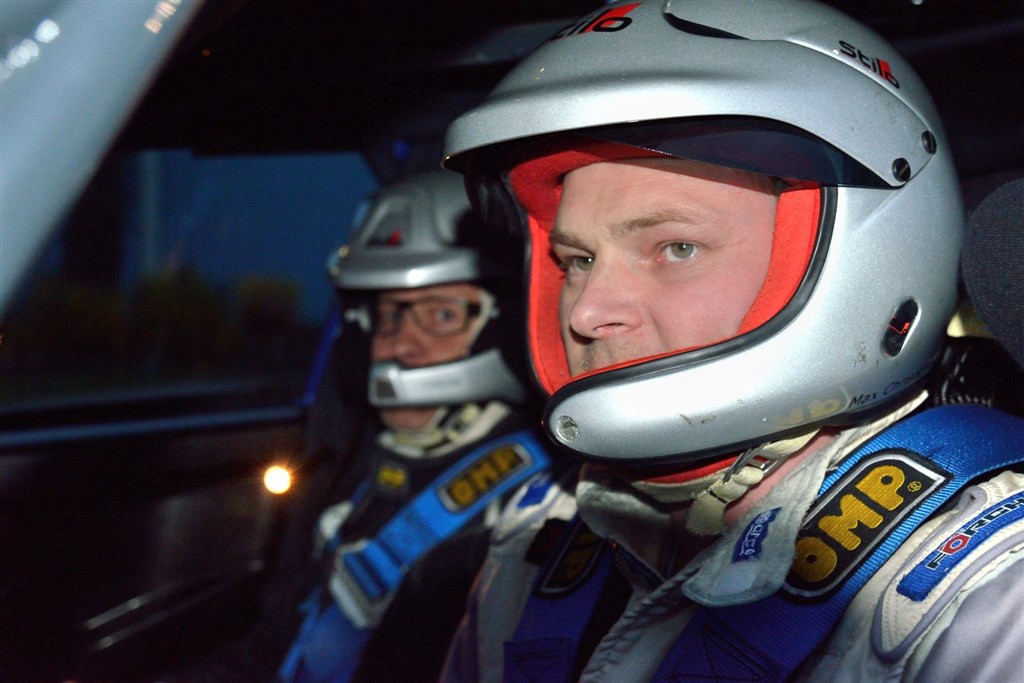 I dyb koncentration, klar til start på en hastighedsprøve: Max Christensen kørte sin Subaru Impreza WRX på podiet for første gang i et halvt år
(Foto: Michael Eisenberg, Intercom)